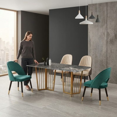 Dizainera ēdamgalds galds ēdamistaba dzīvojamā istaba dizaina galdi 180x90cm
