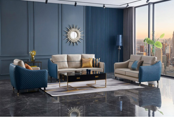 Dzīvojamās vietās dīvāns polster sofa kompletts dīvāns 3+2+1 galds piegalda galds
