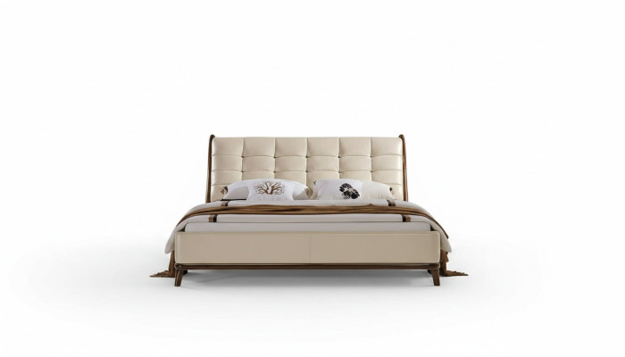 Gulta Chesterfield mēbeles guļamistaba dubultgulta luksusa gultas 180x200 ādas Jaunums
