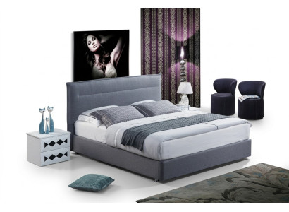 Luksusa Boxspring gulta audums, viesnīcas zilā gulta, guļamistabas mēbeles dizains dubultgulta.