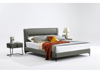 Guļamistabas ādas gultiņa Komplektējamais gultas komplekts ar 3 gabaliem, viesnīcas komplekti naktsgaldiņi.
