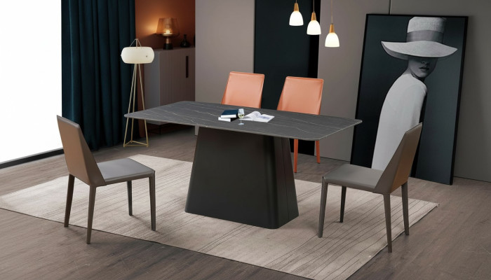 Moderns ēdamgalds koka galds koka dizains tāfeles nerūsējošā tērauda galds ēdamistaba 180x90