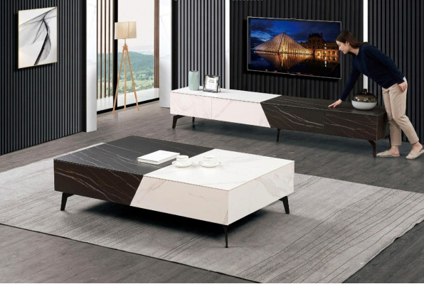 Koka galds Galds Ozolkoks Blakusgalds Sofa dizains Dzīvojamā istaba Augstas kvalitātes 130x80