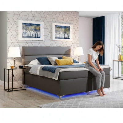 Boxspring gulta Dubultgulta Ādas gulta Gultas Pamatne Gulēšanas istabas Mēbeles 180x200