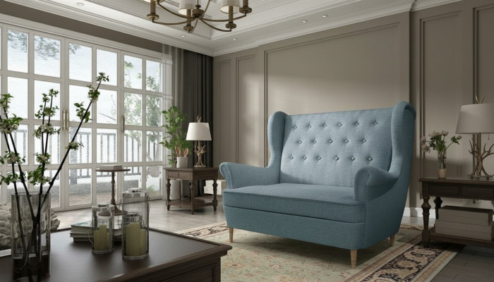Banka Chesterfield divvietīgā dīvāna dīvāns ar velveta apdari