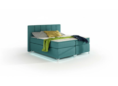 Luksusa dizainera gultas bārs gultas dizainera gulta Boxspring tekstils 180x200 Jauna