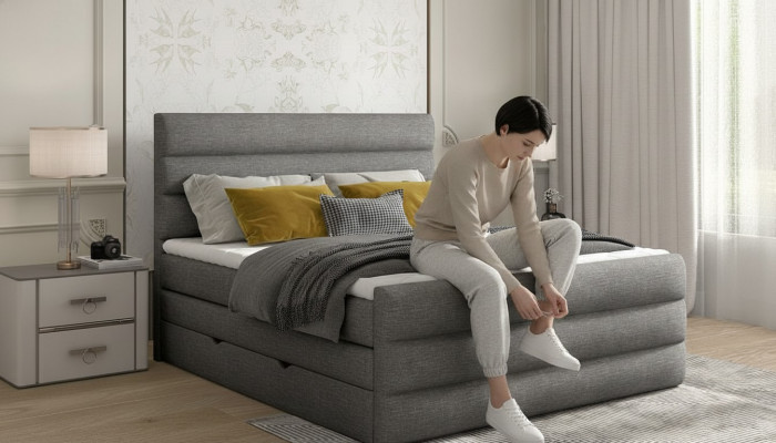 Luxus Boxspring gulta dizaina gultas viesnīcas aprīkojums divguļamā gulta 140/160/180x200