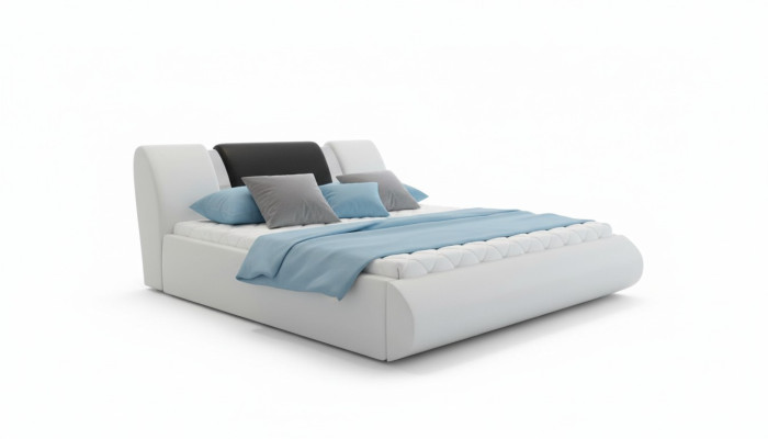 Lukso Boxspring gultas Melna Balta Gultasguļamistabas mēbeles Dizains Dubultā viesnīca