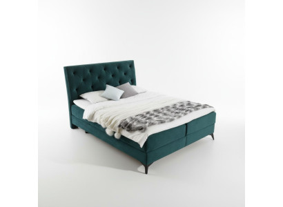 Luxus Boxspring gultas veļa Viesnīca Zaļa Gultu guļamistabas mēbeles dizains Samts Jauns