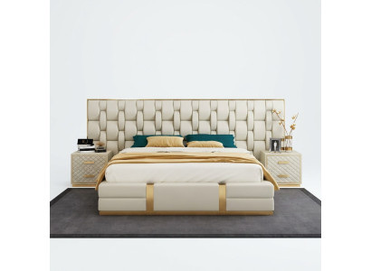 Tikai Edelstahl Luxus Bett Metall Leder Betten Hotel Chesterfield 180x200