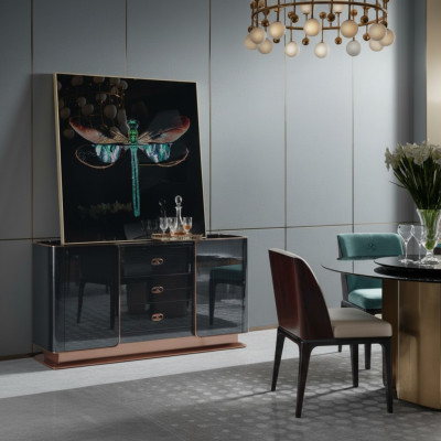 Komoda Sideboard Dizaina mēbeles koka komodas galds īstas koka malas