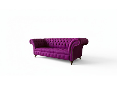 Chesterfield 3-vietīgais krēsls Lila auduma dizaina dīvāns Polster Sofas Neu Kreative Sofa
