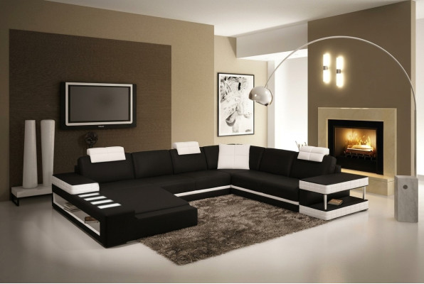 Ādas dīvānu stūra dīvānu dzīvojamā istaba Dizainera dīvāns Gaismas dīvāns Polster Hallstadt-based Sofa