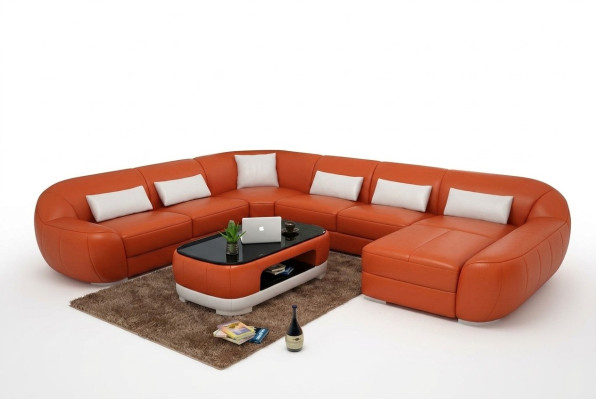 Moderns ādas dīvāns stūra dīvāns dzīvojamās istabas ainava sēdeklis polster couch set new FEo