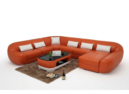 Moderns ādas dīvāns stūra dīvāns dzīvojamās istabas ainava sēdeklis polster couch set new FEo