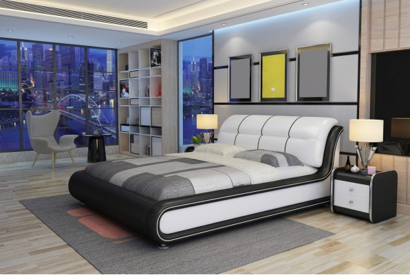 Divvietīgi gultas Royal gultas istabas luksusa itāliešu stila mēbeles 180x200cm