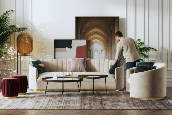 Sofas komplekts 3+1 sēdvietas dizaina dīvāns Polster Couchen Couch Modern
