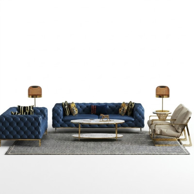 Pilns komplektu dīvānu komplekts 3 2 1 1 sēžamvieta Luxus Designer 4 gabalus ādas dīvāns