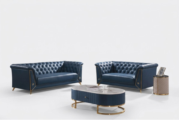 Luksusa Chesterfield dīvāngarnitūra 3+2 sējvietu dīvāns galdiņš mēbeles dīvāns