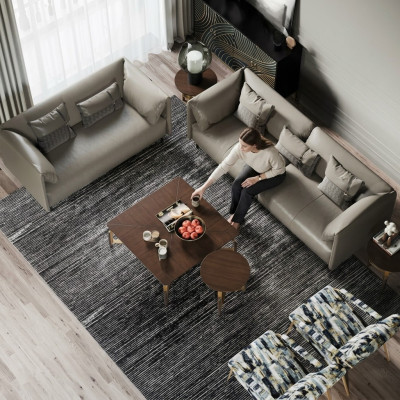 Sofa komplekts 3+2 sēdvietas Itāļu mēbeles dzīvojamajai telpai dīvāni tapanes