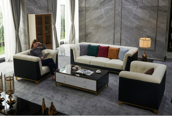 Sofas komplekts ādas dīvāns dizains moderns dīvāns 3+2+1