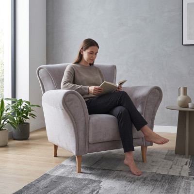 Krēsls Krēsls Audums Lilā Krēsla Atpūtas Zona Mīksts Dzīvojamā Istaba Televizors Sofa Dīvāns