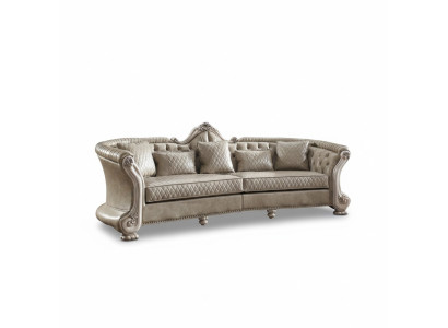 Liela XXL dīvāna gulta (sofa) klasiskā mēbeļu auduma dīvāns ar četrām vietām baroka stilā.