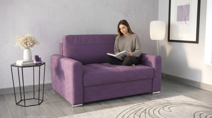 Krēsls Relaksējošs Tekstils Lounge Klubs Spilvens Dizaina Dīvāns Sofa Sēdekļi Luksuss Violeta Jauns
