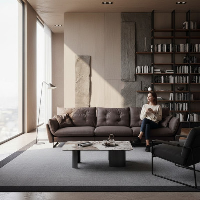 Sofa 4 vietu dīvāns Luxus mākslīgā āda big Polster 260 cm dizainera mēbeles