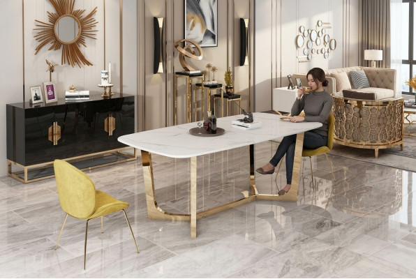 Itāļu stila mēbeles ēdamgalds koksnes mēbeles ēdamistaba 180x90cm ēdamgaldi