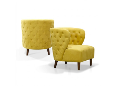 Dzeltenais Chesterfield krēsls xl Tekstils audums Dīvāni Radoši mēbeles Dīvāni