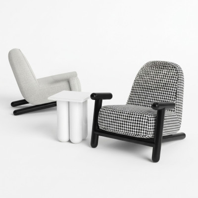 Luksusa dizaina mēbeles Moderns dizaina krēsls 63*80cm auduma dzīvojamistabā.