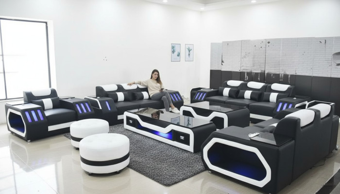 Sofas komplekts 3+2+1 vietas galdiņa komplekts Dizaina moderno 4 gab speletion Moderns