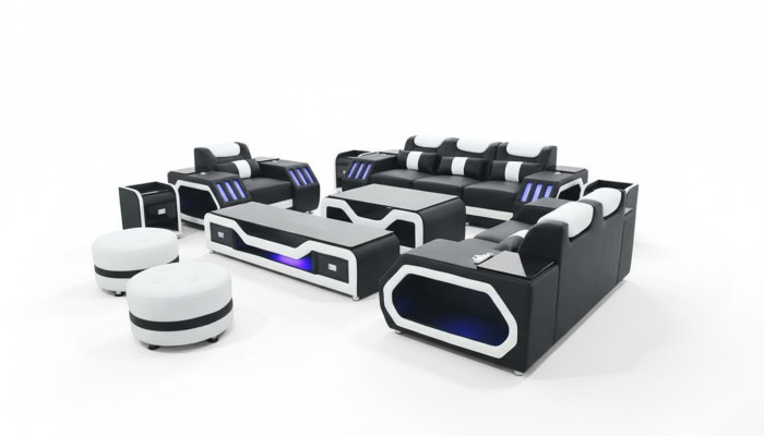 Sofas komplekts 3+2+1 vietas galdiņa komplekts Dizaina moderno 4 gab speletion Moderns