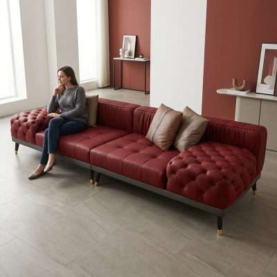 Chesterfield Lielais dīvāns Luksusa mēbeles Dīvāns Pamatne Dīvāni Dīvāns 4 vietas