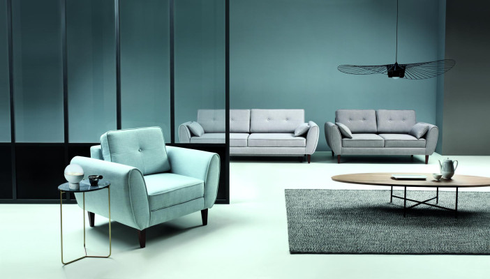 Dizaina Chesterfield auduma dīvāns krēsls 1 vietas polsteris sofaas lounge klubs