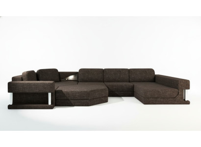 Dzīvojamā zona U formas gultas funkcija auduma materiāls Lielais stūra dīvāns Dīvāns Polster Couch