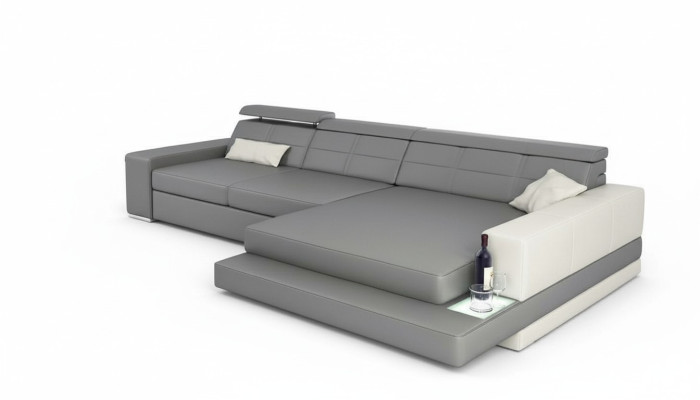 XXL Dīvāns stūra dīvāns ādas dzīvojamo telpu sofa Modernās dizaina L-formas dīvāns