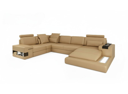 Ecksofa U-forma Sofa Dzīvojamo zonu Mēbeles Gulta funkcija Dizains Moderns Jaunums