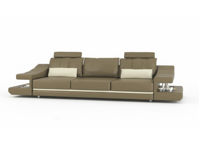 Mūsdienīgais dizaina luksus dīvāns 3 vietas mēbeles audums āda brūns liels dīvāns sofa