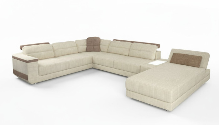 Dizaina stūra mājasstūra sofa ar gultas funkciju jauniem mēbelēm modernai telpai