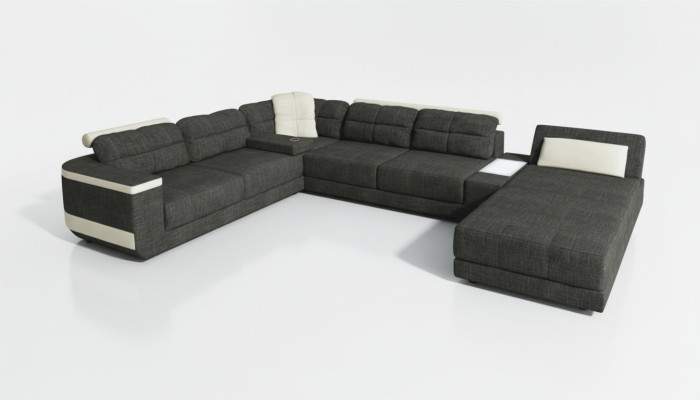 Dizainera U-formas stūra dīvāns XXL dzīvojamais lelde Sofa Couch polster Sofa stūris jaunais