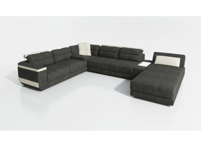 Dizainera U-formas stūra dīvāns XXL dzīvojamais lelde Sofa Couch polster Sofa stūris jaunais