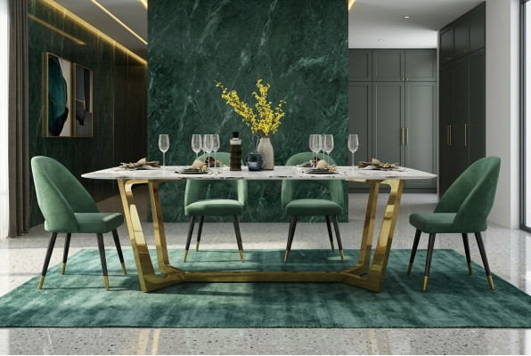 Tērauda galds Luksusa galdi Moderna ēdamistabas mēbeles ēdamgaldi 140x80cm Metāls
