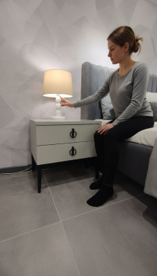 Guļamistabas blakus galds Krelles 2x Elegantas nakts galdiņi 2x