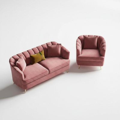 Sofas - gultas komplekts 3+1 vietas dizaina dīvāns Lounge dīvāns Stūra dīvāns Samta mēbeles
