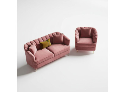 Sofas - gultas komplekts 3+1 vietas dizaina dīvāns Lounge dīvāns Stūra dīvāns Samta mēbeles