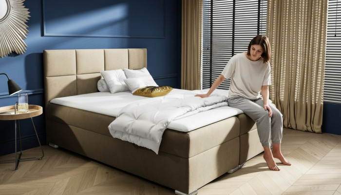 "Boxspring gultas guļamistabas apdare Doppel viesnīca Moderna gulta gultas kastes"