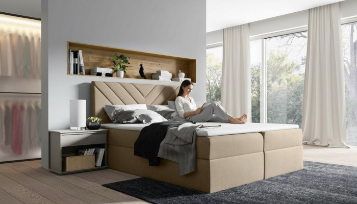 Gulta Gultas kaste Boxspring gulta Dubulta viesnīca Moderna Gultas kaste Gultiņas Guļamistaba