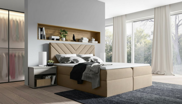 Gulta Gultas kaste Boxspring gulta Dubulta viesnīca Moderna Gultas kaste Gultiņas Guļamistaba